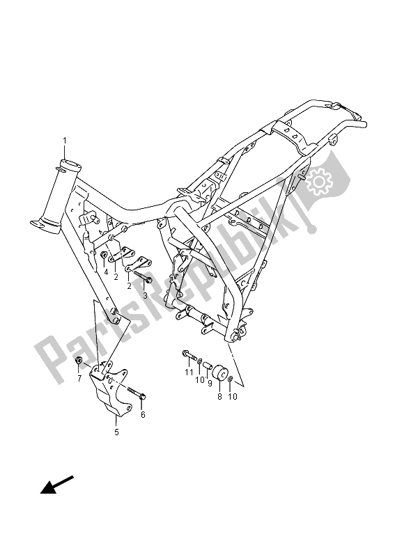 Tutte le parti per il Telaio del Suzuki RV 125 2015