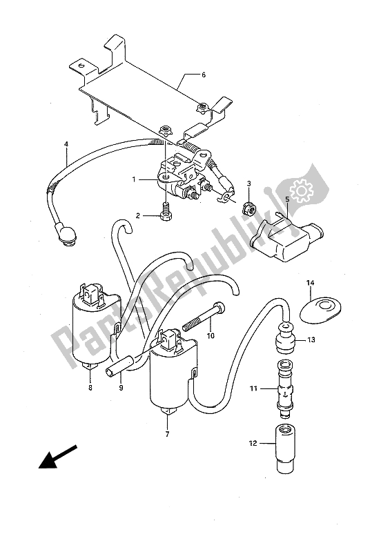 Tutte le parti per il Elettrico del Suzuki GSX R 750 1991