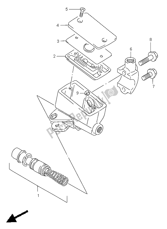 Tutte le parti per il Pompa Freno Anteriore (gsf1200sa) del Suzuki GSF 1200 Nssa Bandit 1999