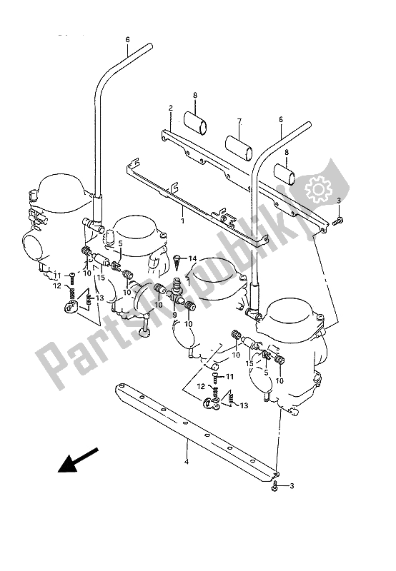 Toutes les pièces pour le Raccords De Carburateur du Suzuki GSX 1100G 1991