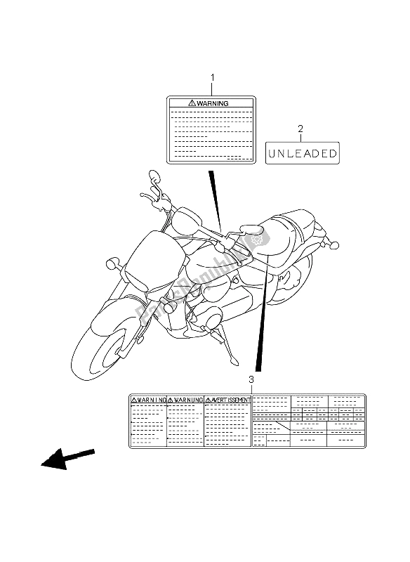 Todas las partes para Etiqueta de Suzuki VZR 1800 Rnzr2 M Intruder 2009