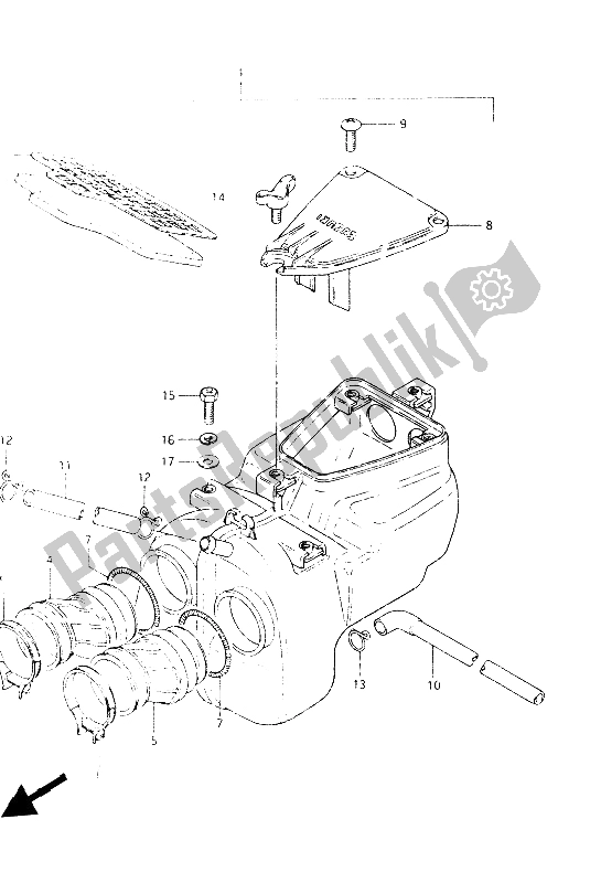 Toutes les pièces pour le Purificateur D'air du Suzuki GSX 400 ES 1985