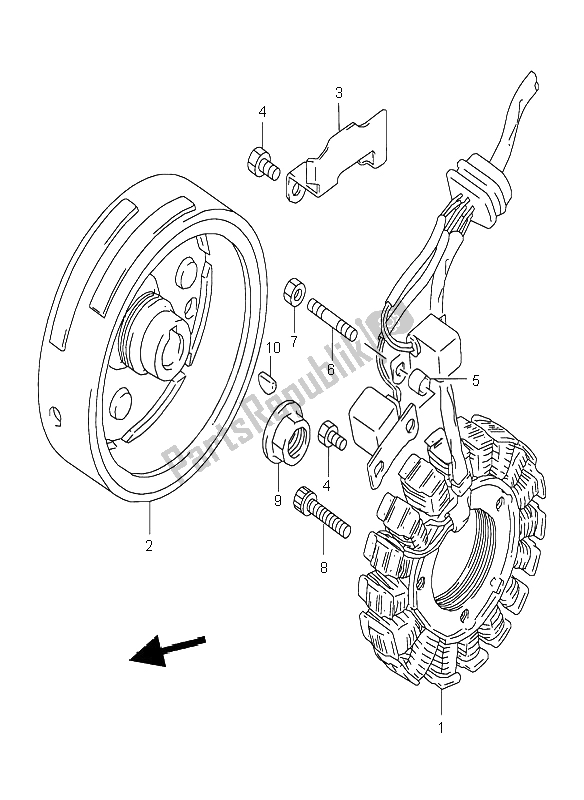 Todas as partes de Magneto do Suzuki DR 350 SE 1999