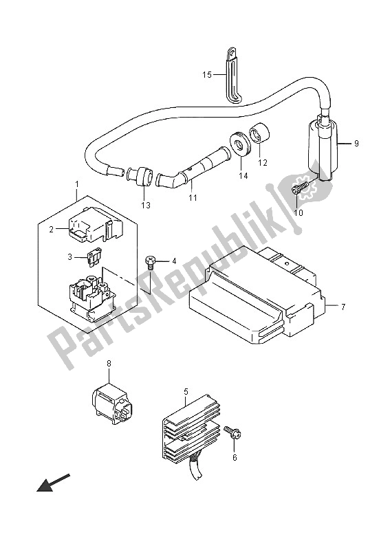 All parts for the Electrical of the Suzuki Burgman AN 400 ZZA 2016