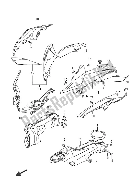 All parts for the Air Intake Pipe (ysf) of the Suzuki GSX R 1000A 2016