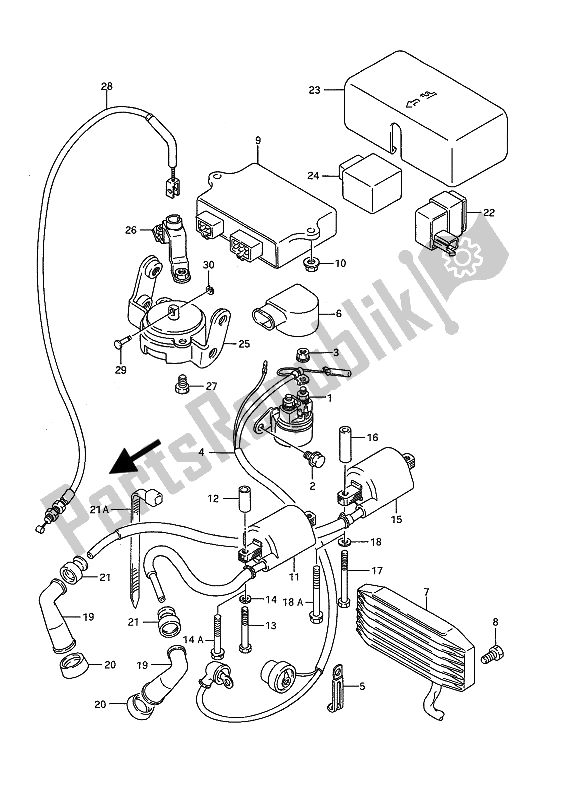 All parts for the Electrical of the Suzuki VS 1400 Glpf Intruder 1991