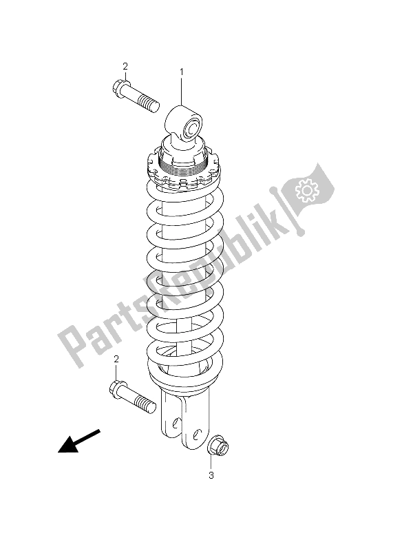 All parts for the Rear Shock Absorber (sw-e28) of the Suzuki DR Z 125 SW LW 2012