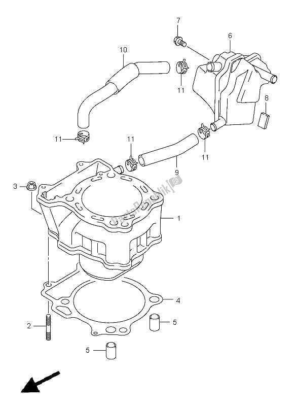 Todas as partes de Cilindro do Suzuki DR Z 400S 2006