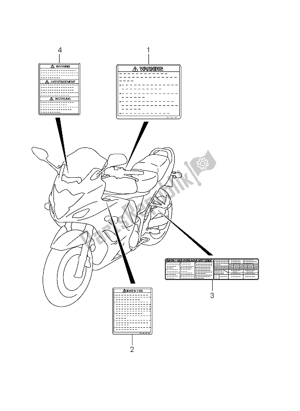 All parts for the Label (e21) of the Suzuki GSX 1250 FA 2011