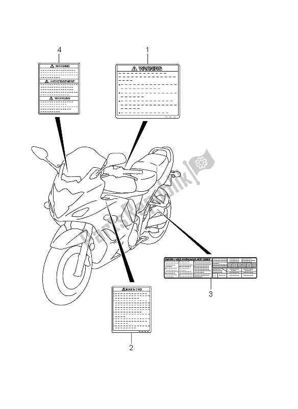 Tutte le parti per il Etichetta (e21) del Suzuki GSX 1250 FA 2011