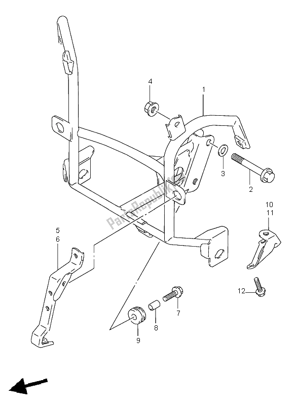 Todas las partes para Soporte De Carenado (gsf600s-su) de Suzuki GSF 600 NS Bandit 1999