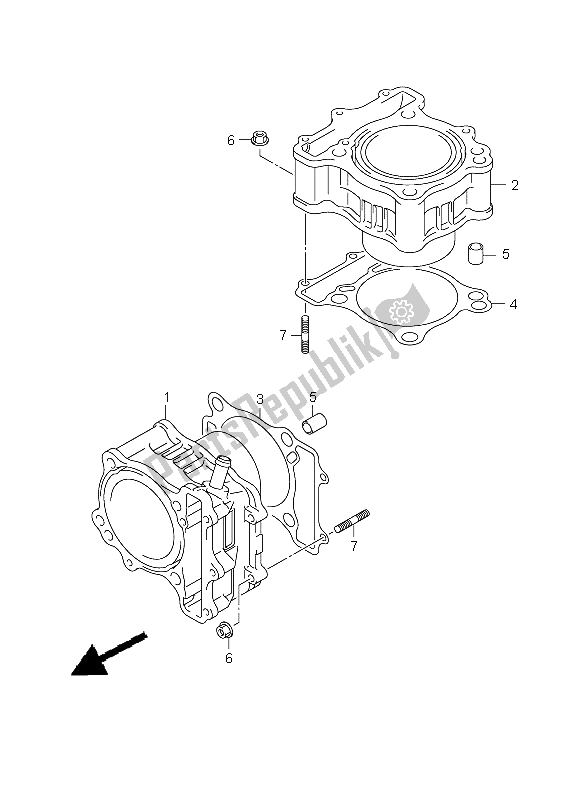 All parts for the Cylinder of the Suzuki SV 650 Nsnasa 2008