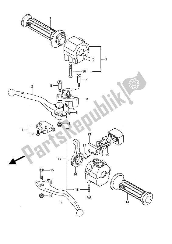 Tutte le parti per il Interruttore Maniglia del Suzuki GSX 1100F 1994