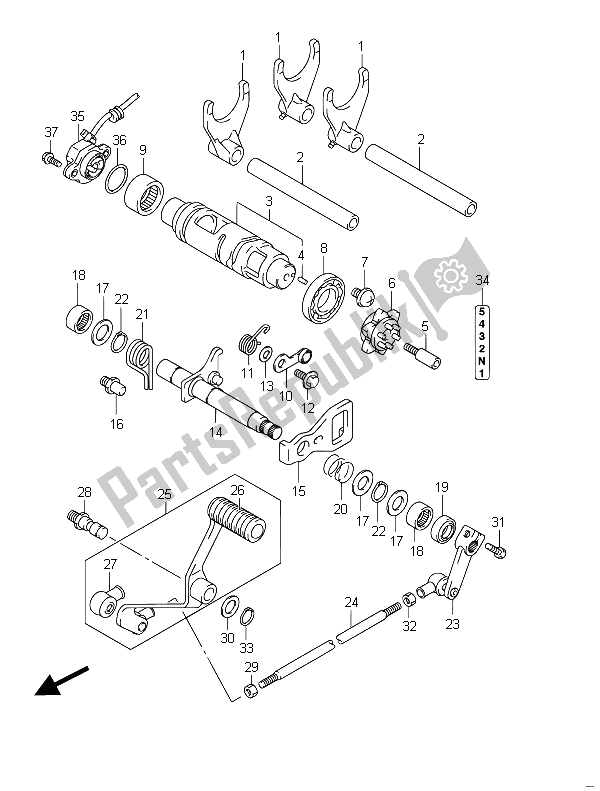 Wszystkie części do Zmiana Biegów Suzuki VZR 1800 NZR M Intruder 2011