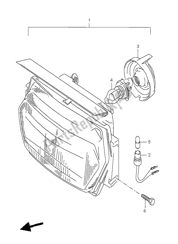 Todas las partes para Lámpara De Cabeza de Suzuki GSX 600F 1995