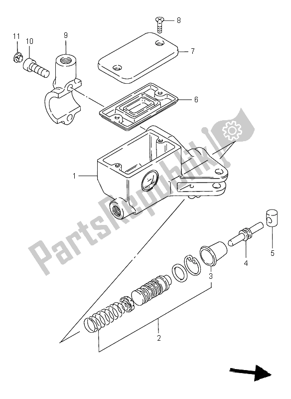 Todas las partes para Cilindro De Embrague de Suzuki VS 600 Intruder 1996