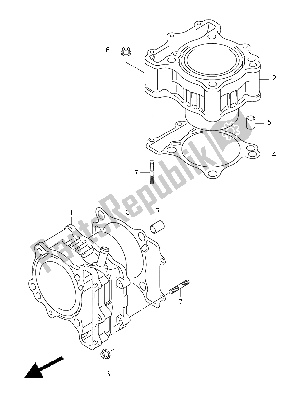 Toutes les pièces pour le Cylindre du Suzuki SV 650 NS 2004