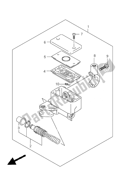 Toutes les pièces pour le Maître-cylindre Avant (gsf650-a-u-ua) du Suzuki GSF 650 Nsnasa Bandit 2010