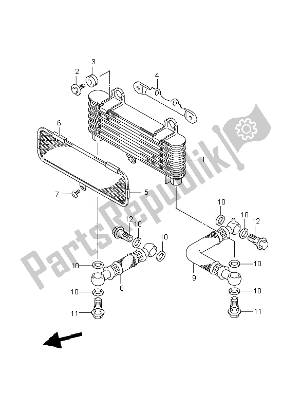 Toutes les pièces pour le Refroidisseur D'huile du Suzuki DL 1000 V Strom 2007