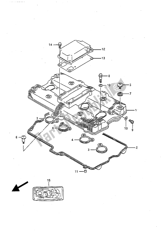 Tutte le parti per il Coperchio Della Testata del Suzuki GSX R 1100 1991