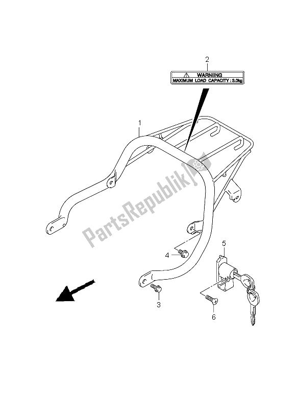 All parts for the Carrier of the Suzuki RV 125 Vanvan 2008