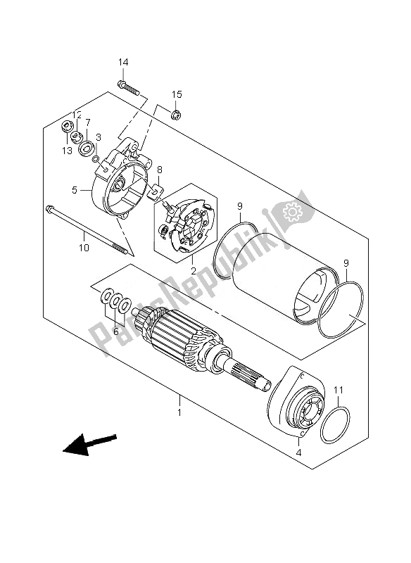 Todas las partes para Motor De Arranque de Suzuki DL 1000 V Strom 2010