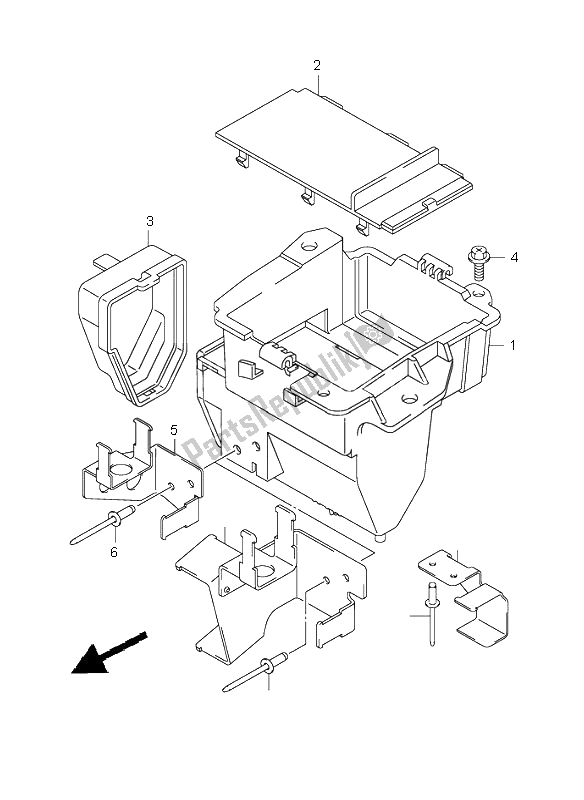 All parts for the Battery Holder of the Suzuki RV 125 Vanvan 2006