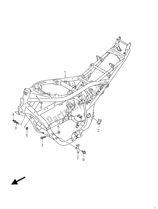 Tutte le parti per il Frame (gsf650su) del Suzuki GSF 650 Sasa Bandit 2011