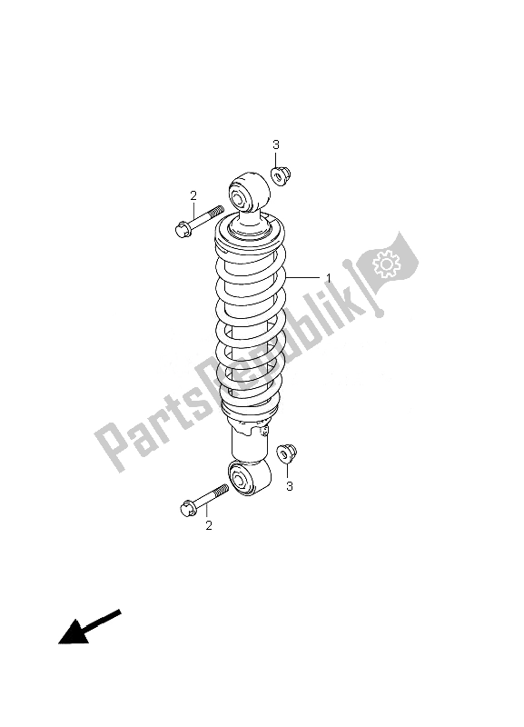 Tutte le parti per il Ammortizzatore Posteriore del Suzuki LT A 450X Kingquad 4X4 2007