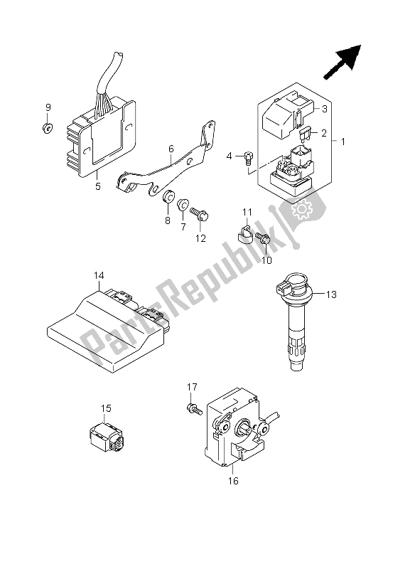 All parts for the Electrical (gsx-r750 E21) of the Suzuki GSX R 750 2011