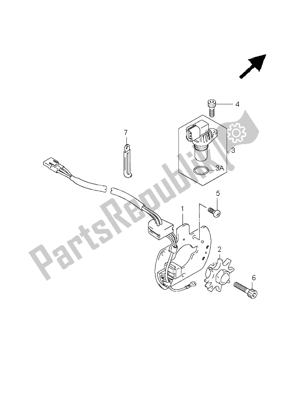 All parts for the Signal Generator of the Suzuki GSX 1400 2003