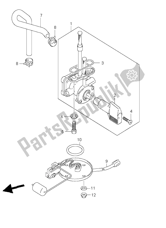 All parts for the Fuel Cock of the Suzuki GSF 600 NS Bandit 2003