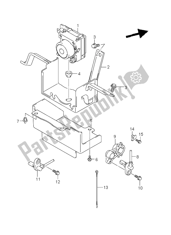 All parts for the Hydraulic Unit (dl650a E24) of the Suzuki DL 650A V Strom 2011