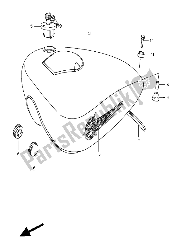 Todas las partes para Depósito De Combustible de Suzuki LS 650 Savage 1998