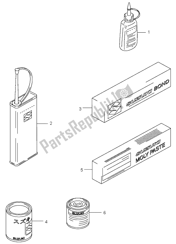 All parts for the Optional of the Suzuki LT F 160 Quadrunner 2004