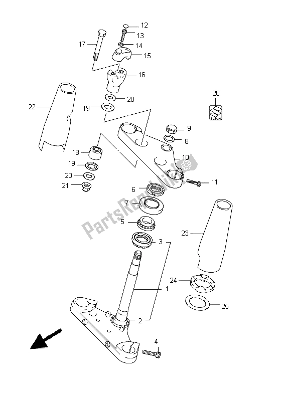 Toutes les pièces pour le Potence De Direction (vl800 E19) du Suzuki C 800 VL Intruder 2012