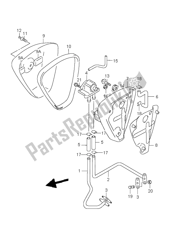 Todas las partes para 2do Aire (e2-e19-p37) de Suzuki VL 1500 Intruder LC 2003