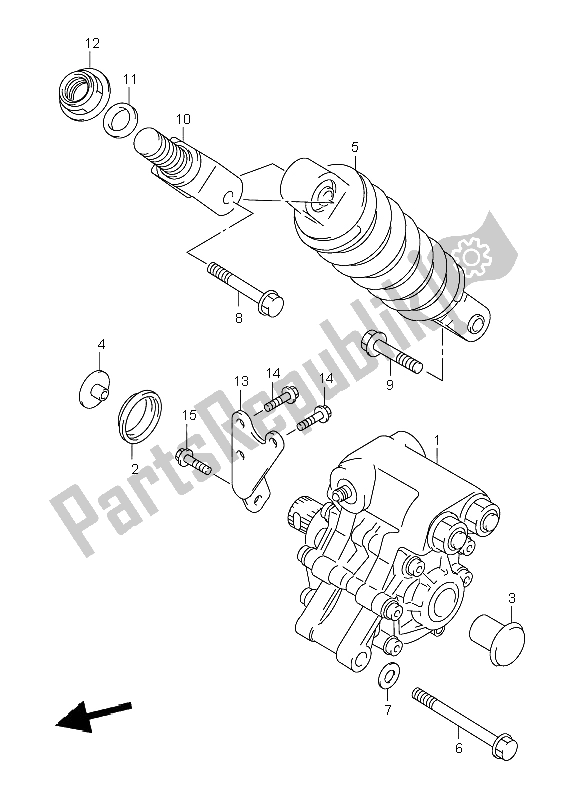 Tutte le parti per il Ammortizzatore Posteriore del Suzuki TL 1000R 1998