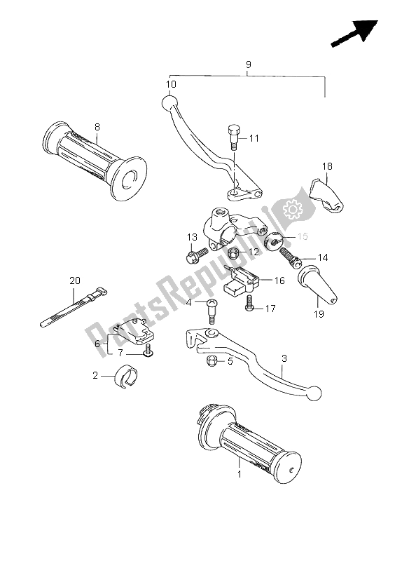 Toutes les pièces pour le Levier De Poignée du Suzuki GN 125E 1999