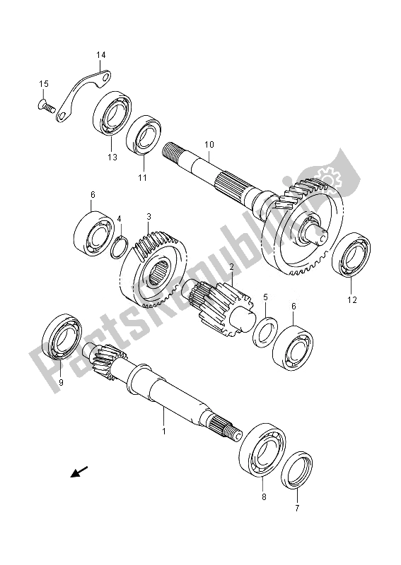 Tutte le parti per il Trasmissione (2) del Suzuki UH 125A Burgman 2014