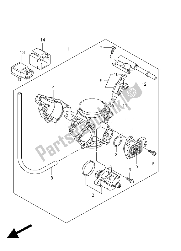 Toutes les pièces pour le Corps De Papillon du Suzuki LT A 750 XPZ Kingquad AXI 4X4 2010