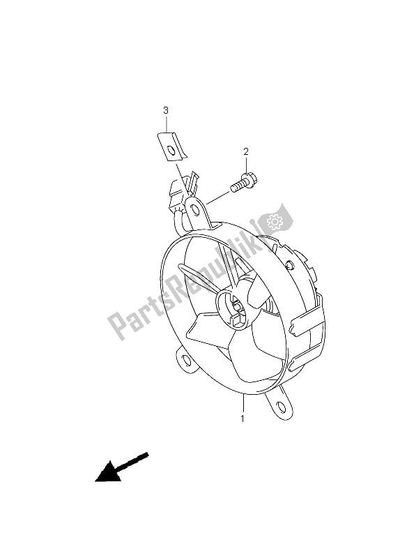 Wszystkie części do Wentylator Ch? Odnicy Suzuki DR Z 400 SM 2009