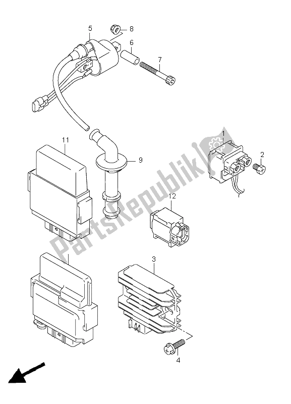 All parts for the Electrical of the Suzuki LT R 450 Quadracer Limited 2008