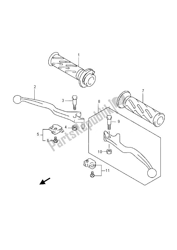 Todas las partes para Palanca De Manija (an400 E19) de Suzuki Burgman AN 400 AZA 2014