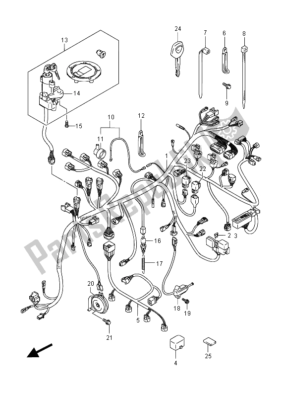 Wszystkie części do Wi? Zka Przewodów (gsf650ua) Suzuki GSF 650 Sasa Bandit 2012