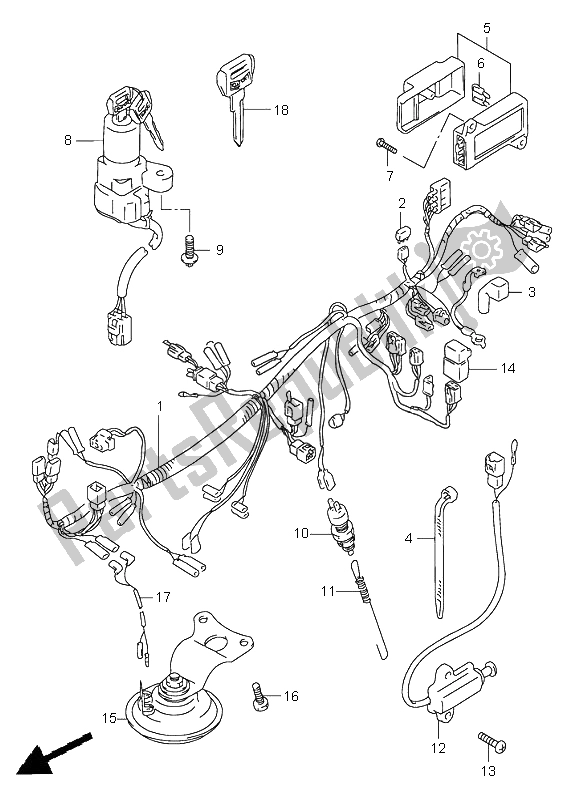 Tutte le parti per il Cablaggio Elettrico del Suzuki GSX 600F 1997