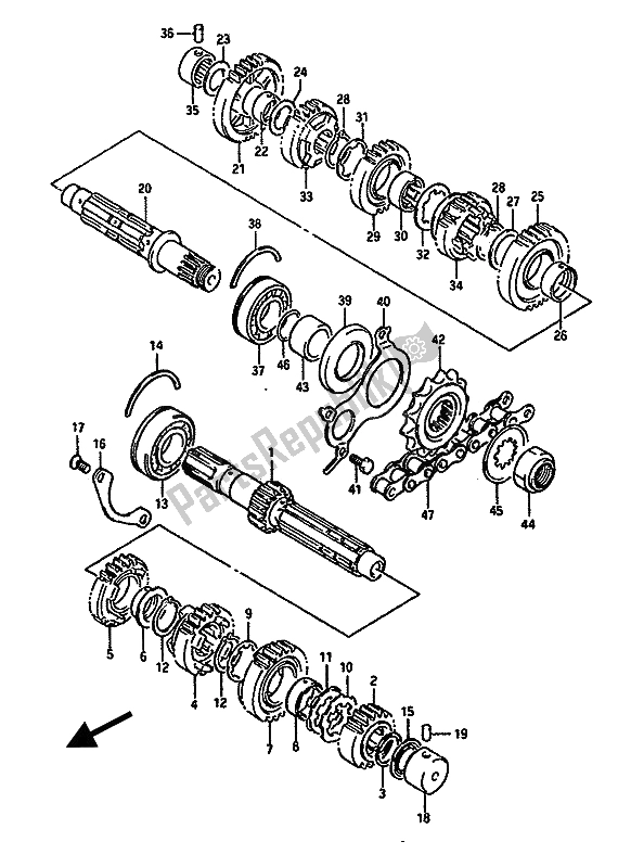 Alle onderdelen voor de Overdragen van de Suzuki GSX R 1100 1989