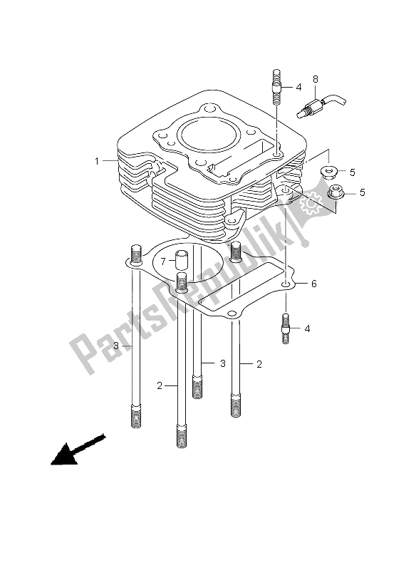 Tutte le parti per il Cilindro del Suzuki DR 125 SM 2009