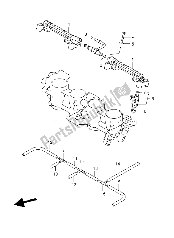 Tutte le parti per il Tubo Flessibile Del Corpo Farfallato E Giunto del Suzuki GSR 600A 2007