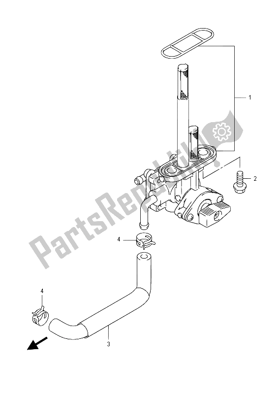 All parts for the Fuel Cock of the Suzuki LT Z 90 Quadsport 2015